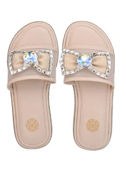 Aberto Torresi Elegant Nude Embellished Slide Sandals – Sparkle With Every Step -Alberto Torresi Sale Store 1000 BAIGE 5