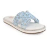 Aberto Torresi Blue Embellished Slide Sandals – Chic Design With Crystal Detailing -Alberto Torresi Sale Store 1002 BLUE WHITE 1