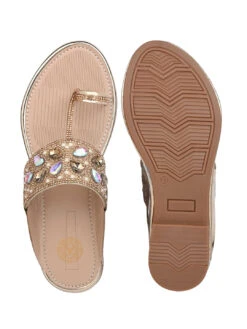 Aberto Torresi Toe-Ring Sandals – Glamorous Party Wear With Crystal Detailing -Alberto Torresi Sale Store 1005 GOLD 6