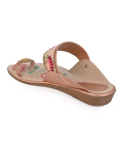 Alberto Torresi Women’s Embroidered Ethnic Sandals -Alberto Torresi Sale Store 1007 BAIGE 4