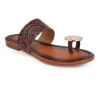 Alberto Torresi Women’s Printed Ethnic Kolhapuri Sandals -Alberto Torresi Sale Store 1008 TAN 1