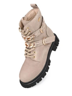 Alberto Torresi Women’s Chunky Sole Ankle Boots With Chain -Alberto Torresi Sale Store 1040 BAIGE 5