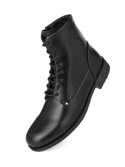 Alberto Torresi Barcus Series 111 Faux Black Leather Long Boots -Alberto Torresi Sale Store 40111 BLACK 4