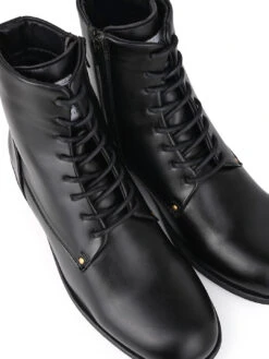 Alberto Torresi Barcus Series 111 Faux Black Leather Long Boots -Alberto Torresi Sale Store 40111 BLACK 7