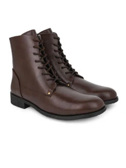 Alberto Torresi Barcus Series 111 Faux Brown Leather Long Boots -Alberto Torresi Sale Store 40111 BROWN 2