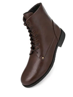 Alberto Torresi Barcus Series 111 Faux Brown Leather Long Boots -Alberto Torresi Sale Store 40111 BROWN 4