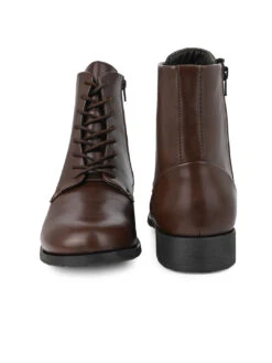 Alberto Torresi Barcus Series 111 Faux Brown Leather Long Boots -Alberto Torresi Sale Store 40111 BROWN 5