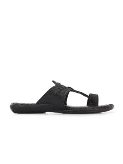 Alberto Torresi Men's Black Kolhapuri Thong Slipper -Alberto Torresi Sale Store 59264 BLACK 3
