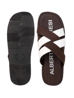 Alberto Torresi MenBrown Slippers -Alberto Torresi Sale Store 59269 WHITE BROWN 5 91839df6 55f9 4ad6 93ea 7634065adf0f