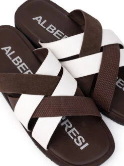 Alberto Torresi MenBrown Slippers -Alberto Torresi Sale Store 59269 WHITE BROWN 7 833c9ee4 163b 40d4 9071 d995cf775f47