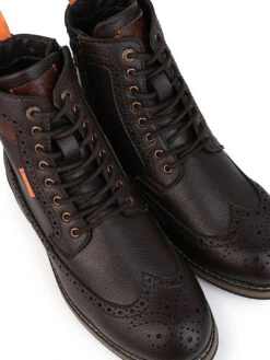 Aberto Torresi Sabastian Brouge High Tops Series 36 Boots For Men -Alberto Torresi Sale Store 62337 BROWN 7