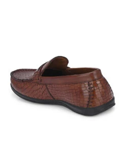 Genuine Leather Textured Impact Technolog Slip On -Alberto Torresi Sale Store 63797 TAN CROCO 3