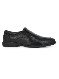 Alberto Torresi Shiny CrinkleBlack Leather Slip InSneakers Eva Sole Formals -Alberto Torresi Sale Store 66701 BLACK 3