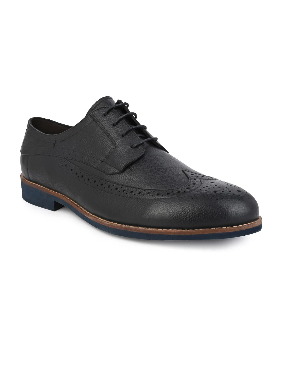 Alberto Torresi Horwik Series Black Mild Leather Brogue Shoe 5 Alberto Torresi Horwik Series Black Mild Leather Brogue Shoe - Image 5