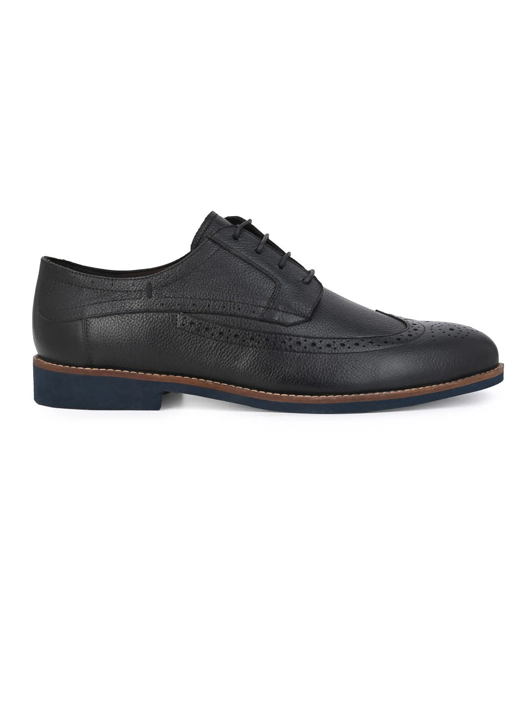 Alberto Torresi Horwik Series Black Mild Leather Brogue Shoe 6 Alberto Torresi Horwik Series Black Mild Leather Brogue Shoe - Image 6