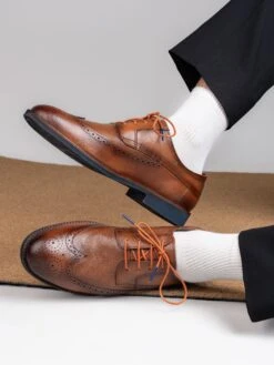 Alberto Torresi Horwik Series Tan Mild Leather Brogue Shoe -Alberto Torresi Sale Store 66707 TAN 5