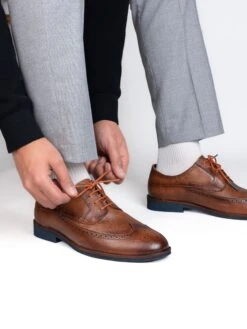 Alberto Torresi Horwik Series Tan Mild Leather Brogue Shoe -Alberto Torresi Sale Store 66707 TAN 7