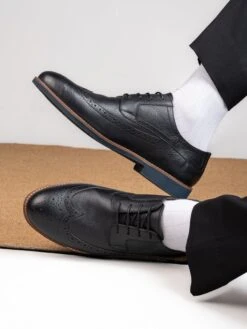 Alberto Torresi Horwik Series Black Mild Leather Brogue Shoe 12 Alberto Torresi Horwik Series Black Mild Leather Brogue Shoe -Alberto Torresi Sale Store 66707 BLACK 3