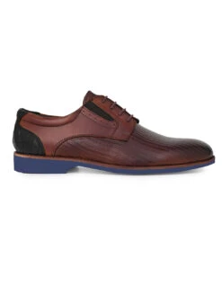 Alberto Torresi Horwik Series 708 Brown Textured Leather Derby Shoe -Alberto Torresi Sale Store 66708 BROWN 3