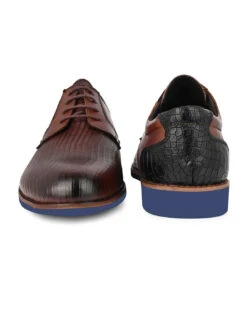 Alberto Torresi Horwik Series 708 Brown Textured Leather Derby Shoe -Alberto Torresi Sale Store 66708 BROWN 5