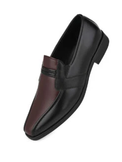 Alberto Torresi Office Edition Black Bordo Faux Leather Slip On 800 -Alberto Torresi Sale Store 66800 BLACK BORDO 4