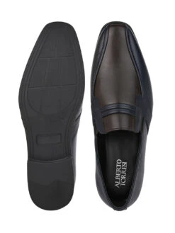 Alberto Torresi Office Edition Blue Brown Faux Leather Slip On 800 -Alberto Torresi Sale Store 66800 BLUE BROWN 6