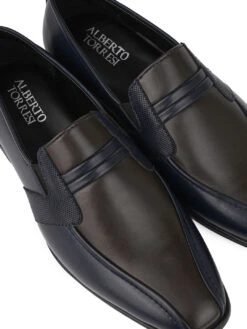 Alberto Torresi Office Edition Blue Brown Faux Leather Slip On 800 -Alberto Torresi Sale Store 66800 BLUE BROWN 7