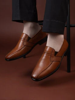 Alberto Torresi Office Edition Tan Faux Leather Slip On 800