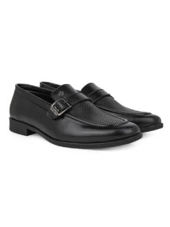 Alberto Torresi Office Edition Black Faux Leather Monk Slip On 801 -Alberto Torresi Sale Store 66801 BLACK 2