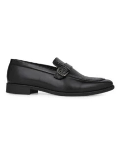 Alberto Torresi Office Edition Black Faux Leather Monk Slip On 801 -Alberto Torresi Sale Store 66801 BLACK 3
