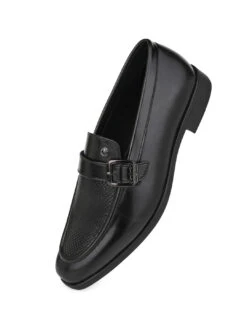 Alberto Torresi Office Edition Black Faux Leather Monk Slip On 801 -Alberto Torresi Sale Store 66801 BLACK 4