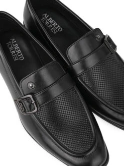 Alberto Torresi Office Edition Black Faux Leather Monk Slip On 801 -Alberto Torresi Sale Store 66801 BLACK 7