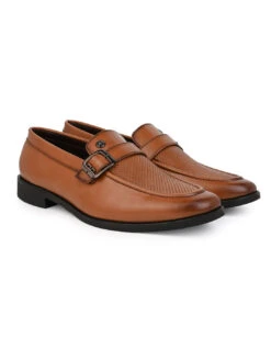 Alberto Torresi Office Edition Tan Faux Leather Monk Slip On 801 -Alberto Torresi Sale Store 66801 TAN 2