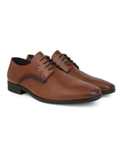 Alberto Torresi Red Jerry Series Tan Textured Leather Lace Up Shoe -Alberto Torresi Sale Store 66806 TAN 2