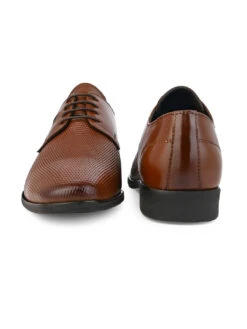 Alberto Torresi Red Jerry Series Tan Textured Leather Lace Up Shoe -Alberto Torresi Sale Store 66806 TAN 6