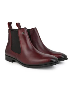 Alberto Torresi Men’sLeather Chelsea Boots In Burgundy In Bordo -Alberto Torresi Sale Store 66807 BORDO 2