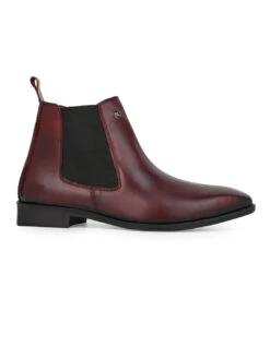 Alberto Torresi Men’sLeather Chelsea Boots In Burgundy In Bordo -Alberto Torresi Sale Store 66807 BORDO 3