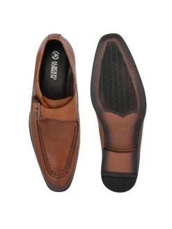Alberto Torresi Genuine Leather Monk Shoes Dark Brown -Alberto Torresi Sale Store 66924TAN 5