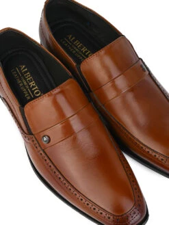 Alberto Torresi Genuine Leather Tan Slipon Formal Shoes -Alberto Torresi Sale Store 66925 TAN 7
