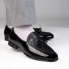 Alberto Torresi Nancy Penny Black Patent Tassel Loafer