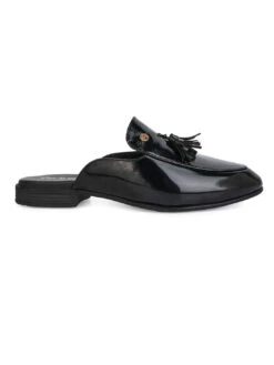 Alberto Torresi Black Tassel Patent Mule -Alberto Torresi Sale Store 66938 BLACK 2