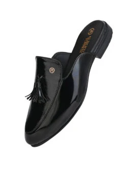 Alberto Torresi Black Tassel Patent Mule -Alberto Torresi Sale Store 66938 BLACK 3