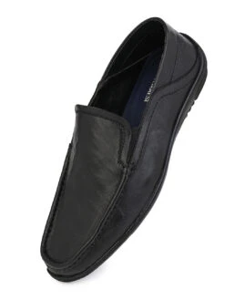 Alberto Torresi Black Leather Casual Loafers -Alberto Torresi Sale Store 66942 Black 5