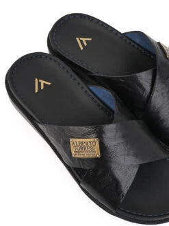 Alberto Torresi Barleta Black Leather Men Slippers -Alberto Torresi Sale Store 67940 BLACK BARLETA 5 e36a180f 927c 45a1 9893 cfc4532c5097