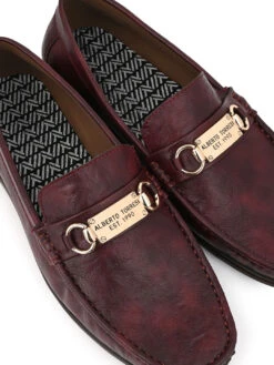 Alberto Torresi Twisty Series 531 Full Flex Rubber Sole Slip In Bordo Casual Loafers -Alberto Torresi Sale Store 88531 BORDO 7