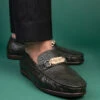 Alberto Torresi Twisty Series 531 Full Flex Rubber Sole Slip In Olive Casual Loafers