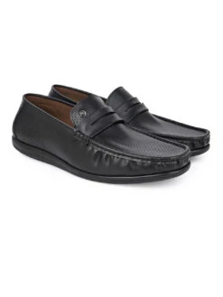 Alberto Torresi Black Faux Leather Loafers For Men -Alberto Torresi Sale Store 88533 BLACK 2 302729e7 fc39 4f05 a923 73b24a334128