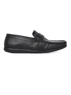 Alberto Torresi Black Faux Leather Loafers For Men -Alberto Torresi Sale Store 88533 BLACK 3 1228dc6a 59e9 436a a001 44b1dab8a691