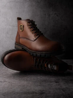 Alberto Torresi Headon Series Devl553 Pure Grain Leather Ankle Chukkas For Men -Alberto Torresi Sale Store 88553 TAN 7