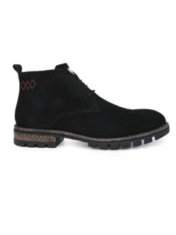 Alberto Torresi Headon Series Devl559 Genuine Suede High Tops For Men -Alberto Torresi Sale Store 88559 BLACK 2